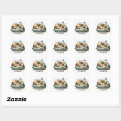 Stress Minder Schattigee aangepaste puppy Vierkante Sticker (Vel)