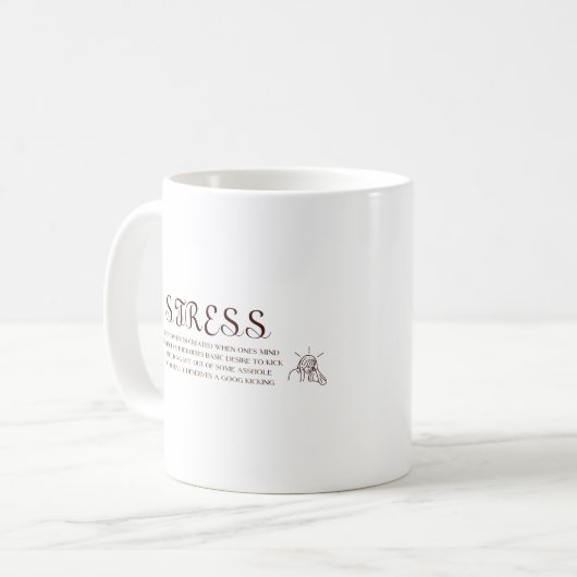 Stress Mok Funny Stress Definition Stressful Humor (Voorkant links)