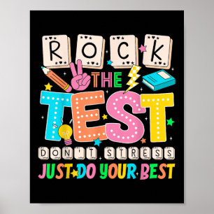 Stress niet alleen doe je beste kleurrijke leraren poster