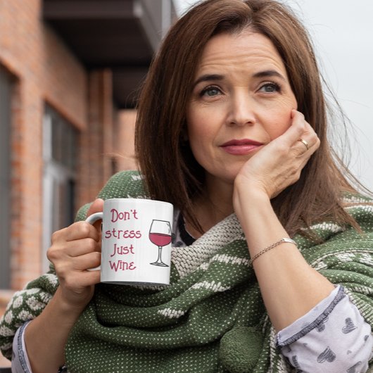 Stress niet, alleen wijn koffiemok