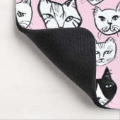 Stress niet MEOWT Cat Head Pattern roze Muismat (Hoek)