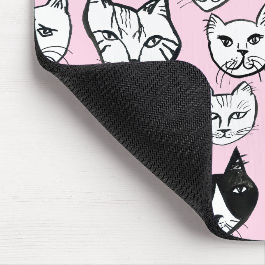 Stress niet MEOWT Cat Head Pattern roze Muismat (Hoek)