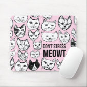 Stress niet MEOWT Cat Head Pattern roze Muismat (Met muis)