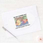 Stress niet over de gebreken van de wereld ovale sticker (Envelop)