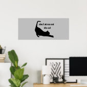 Stress niet tegen het Poster van de kat Funny (Thuiskantoor)