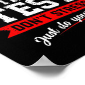 Stress om de test uit te voeren, doe gewoon je bes poster (Hoek)