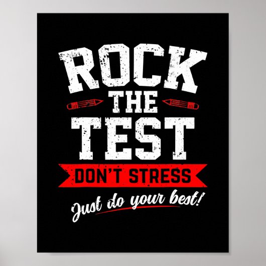 Stress om de test uit te voeren, doe gewoon je bes poster (Voorkant)
