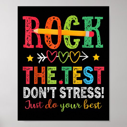 Stress om de test uit te voeren, doe gewoon je bes poster (Voorkant)