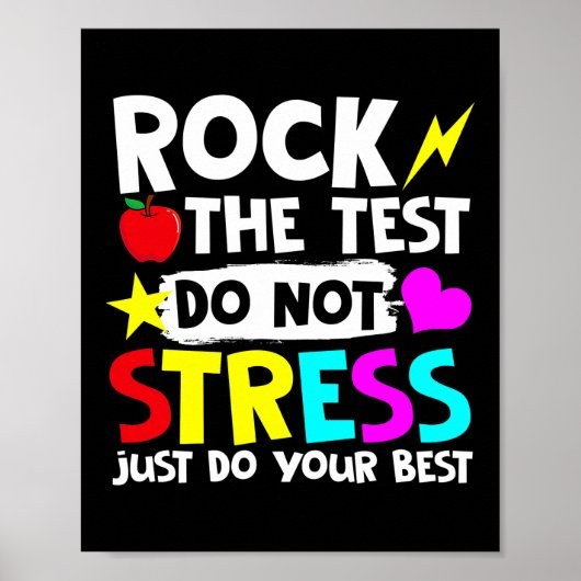 Stress om de test uit te voeren, doe gewoon je bes poster (Voorkant)