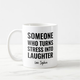 Stress omzetten in lach Cadeaubon voor collega's Koffiemok