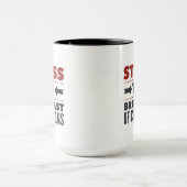 Stress, ontbijt van champions grappige koffie-mok mok (Midden)
