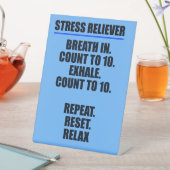 Stress Relief Desk Teken Relax Reclamebord Met Voetstuk (Insitu)