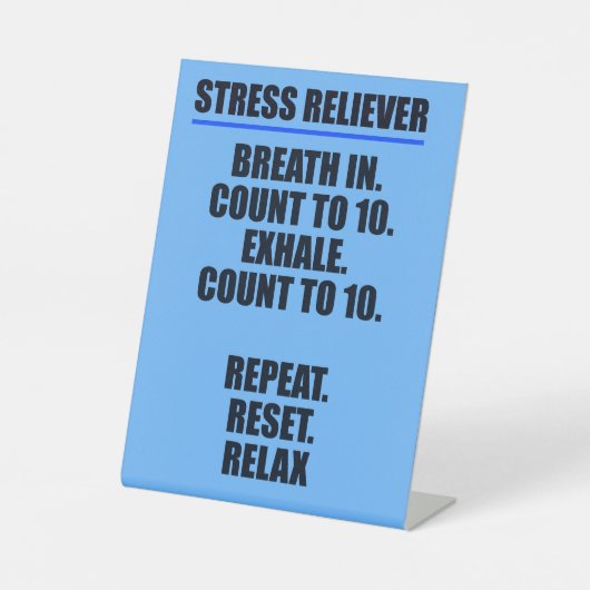 Stress Relief Desk Teken Relax Reclamebord Met Voetstuk (Voorkant)