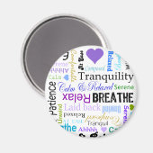 Stress-relief-kalm & relaxerende typografie magneet (Voorkant / Achterkant)