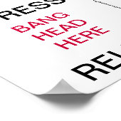 Stress-religie-bang-kop hier Poster (Hoek)