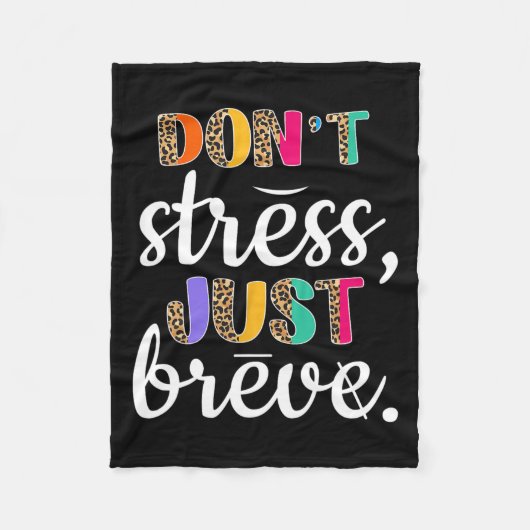 Stress Slechts Korte Dyslexie Bewustwording Neurod Fleece Deken (Voorkant)