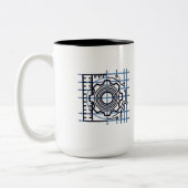Stress → Strain → Coffee | Mechanical Engineer Mug Tweekleurige Koffiemok (Links)