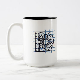 Stress → Strain → Coffee | Mechanical Engineer Mug Tweekleurige Koffiemok