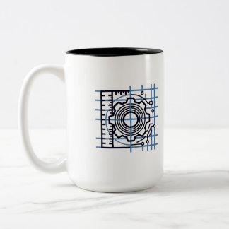 Stress → Strain → Coffee | Mechanical Engineer Mug Tweekleurige Koffiemok