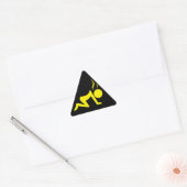 Stress Symbool (geel op zwart) Sticker (Envelop)