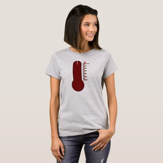 Stress Thermometer Dames T-Shirt (Voorkant volledig)