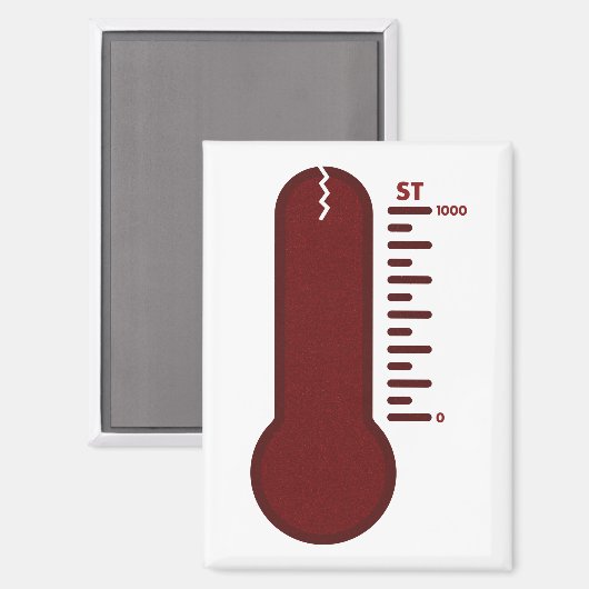 Stress Thermometer Magneet (Voorkant / Achterkant)