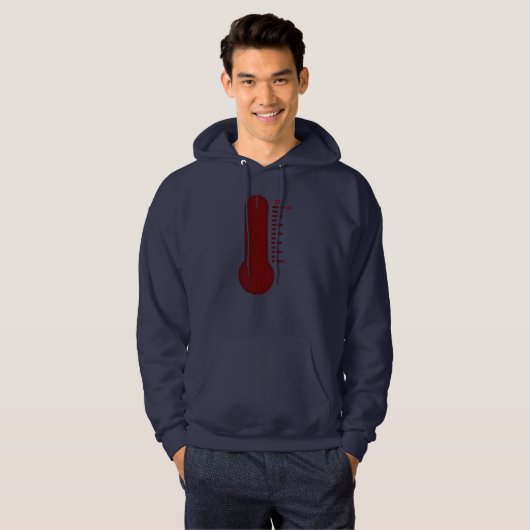 Stress Thermometer Mannen Hoodie (Voorkant volledig)