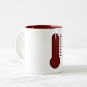 Stress Thermometer Mug Tweekleurige Koffiemok (Voorkant links)