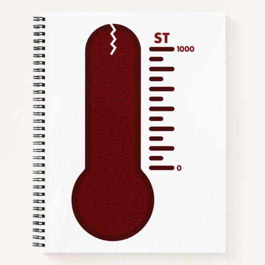 Stress Thermometer Spiraal Notebook Notitieboek (Voorkant)