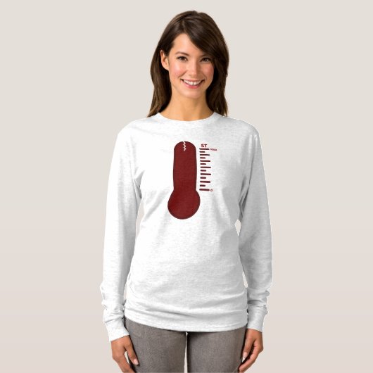 Stress Thermometer T-shirt met lange mouwen (Voorkant volledig)