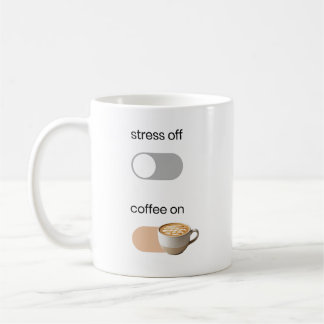 "Stress Uit, Koffie Aan" Grafische Keramische Mok