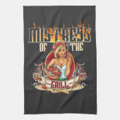 Stress van de Grill voor vrouwen die graag grillen Theedoek (Verticaal)