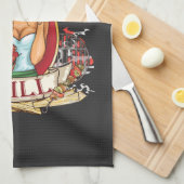 Stress van de Grill voor vrouwen die graag grillen Theedoek (Quarter Fold)