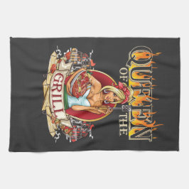 Stress van de Grill voor vrouwen die graag grillen Theedoek