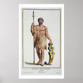 Stress van een Breton Warrior uit 'Receuil des Est Poster (Voorkant)