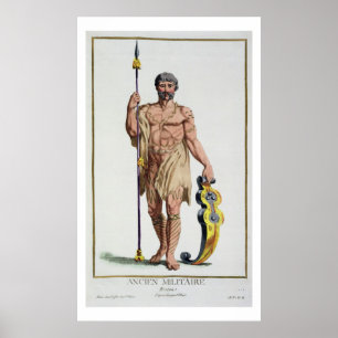 Stress van een Breton Warrior uit 'Receuil des Est Poster