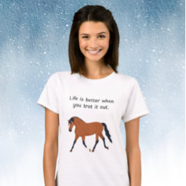 Stress van je afschudden met paarden t-shirt