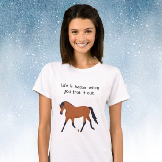 Stress van je afschudden met paarden t-shirt