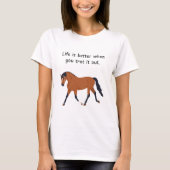 Stress van je afschudden met paarden t-shirt (Voorkant)