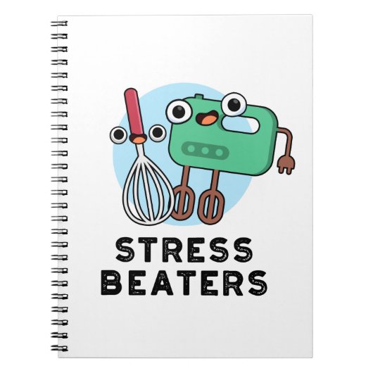 Stress verlichters Grappige Bak Whisk Pun Notitieboek (Voorkant)