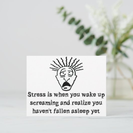 Stress - Wake-up schreeuwen Briefkaart (Staand voorkant)