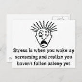 Stress - Wake-up schreeuwen Briefkaart (Voorkant / Achterkant)
