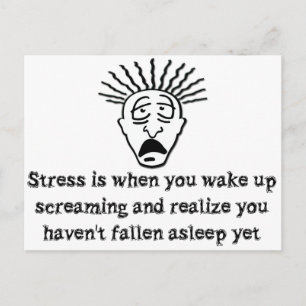 Stress - Wake-up schreeuwen Briefkaart