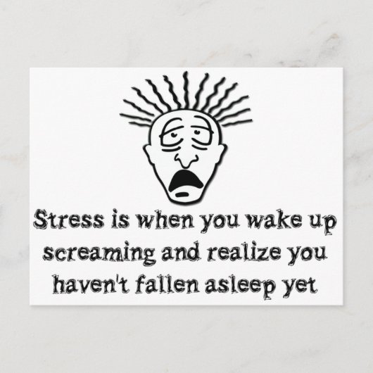 Stress - Wake-up schreeuwen Briefkaart (Voorkant)