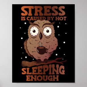 Stress Wordt Veroorzaakt Door Niet Te Slapen Stres Poster