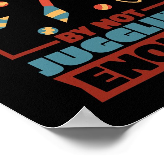 Stress wordt veroorzaakt door te weinig jongleren poster (Hoek)