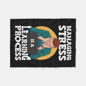 Stressbeheer is een leerproces Stress bewust Fleece Deken (Voorkant (Horizontaal))