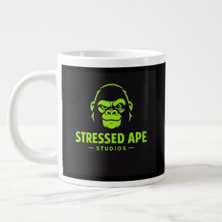 Stressed Ape Studios Green Logo Grote Koffiekop