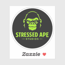 Stressed Ape Studios Green Logo-Sticker Sticker