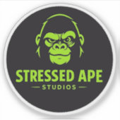 Stressed Ape Studios Green Logo-Sticker Sticker (Voorkant)